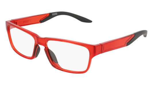 Puma Optical Frame Man Red Red Transparent