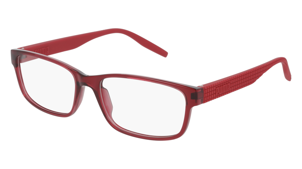 Puma Optical Frame Man Red Red Transparent