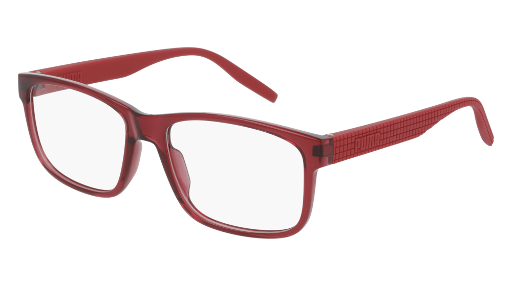 Puma Optical Frame Man Red Red Transparent