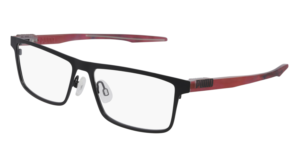 Puma Optical Frame Man Black Red Transparent