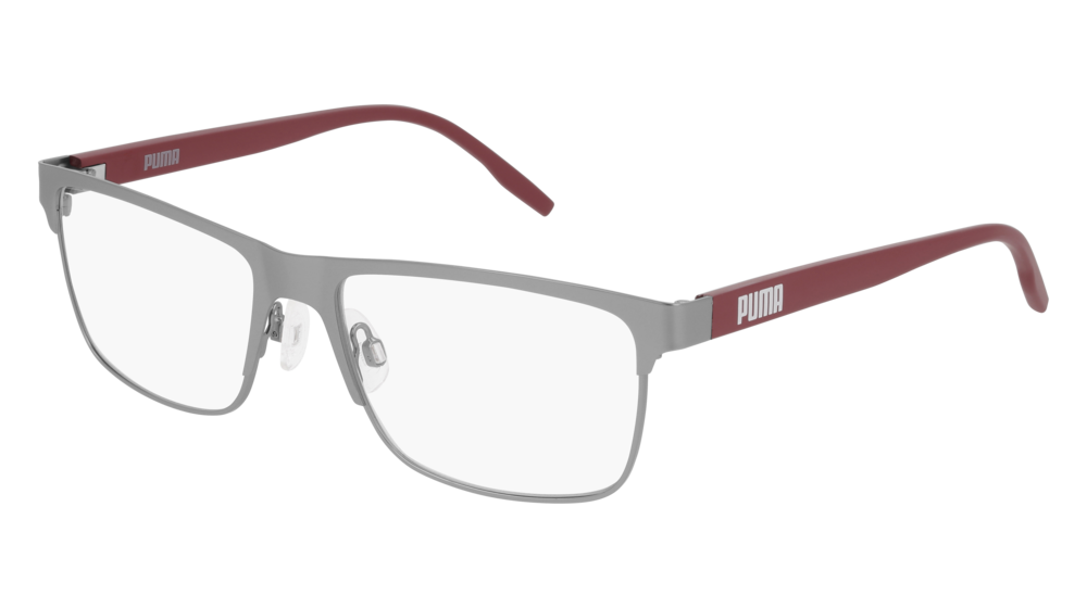 Puma Optical Frame Man Ruthenium Burgundy Transparent