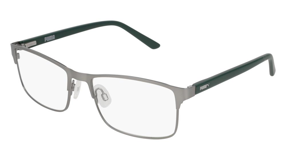 Puma Optical Frame Man Ruthenium Green Transparent