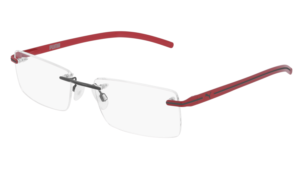 Puma Optical Frame Man Ruthenium Red Transparent