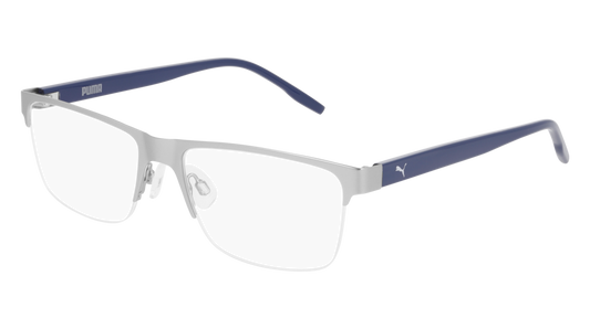 Puma Optical Frame Man Silver Blue Transparent