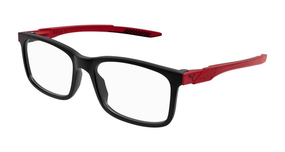 Puma Optical Frame Man Black Red Transparent