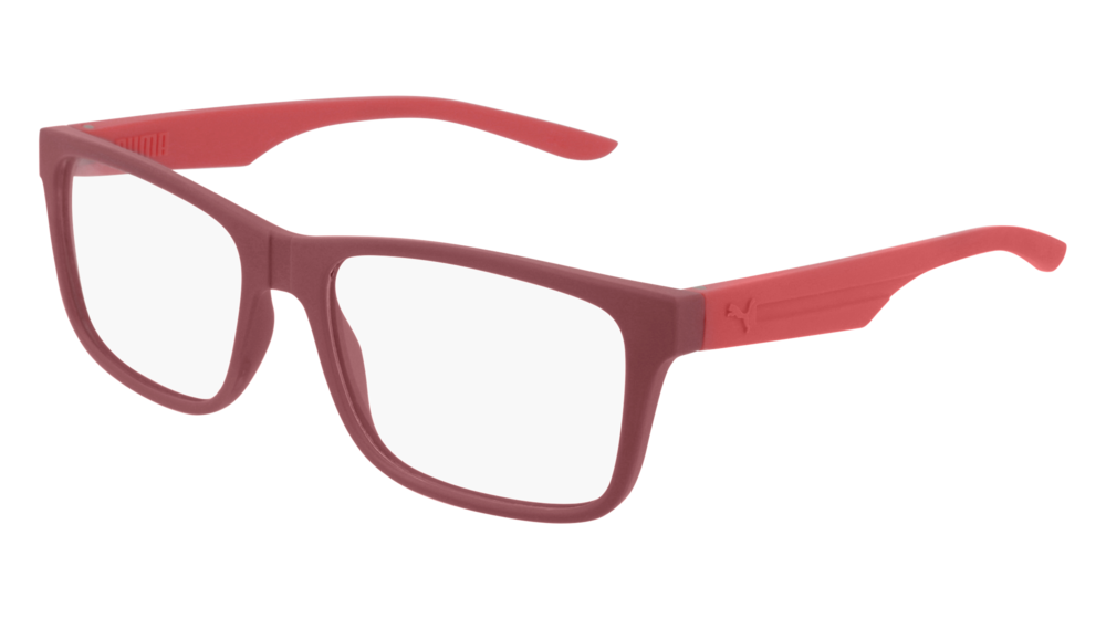 Puma Optical Frame Man Red Red Transparent