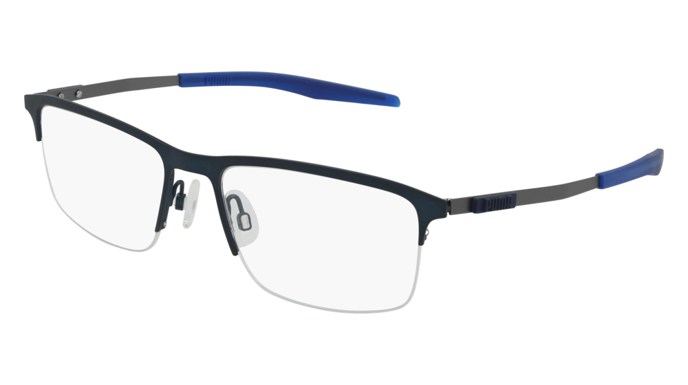 Puma Optical Frame Man Blue Ruthenium Transparent