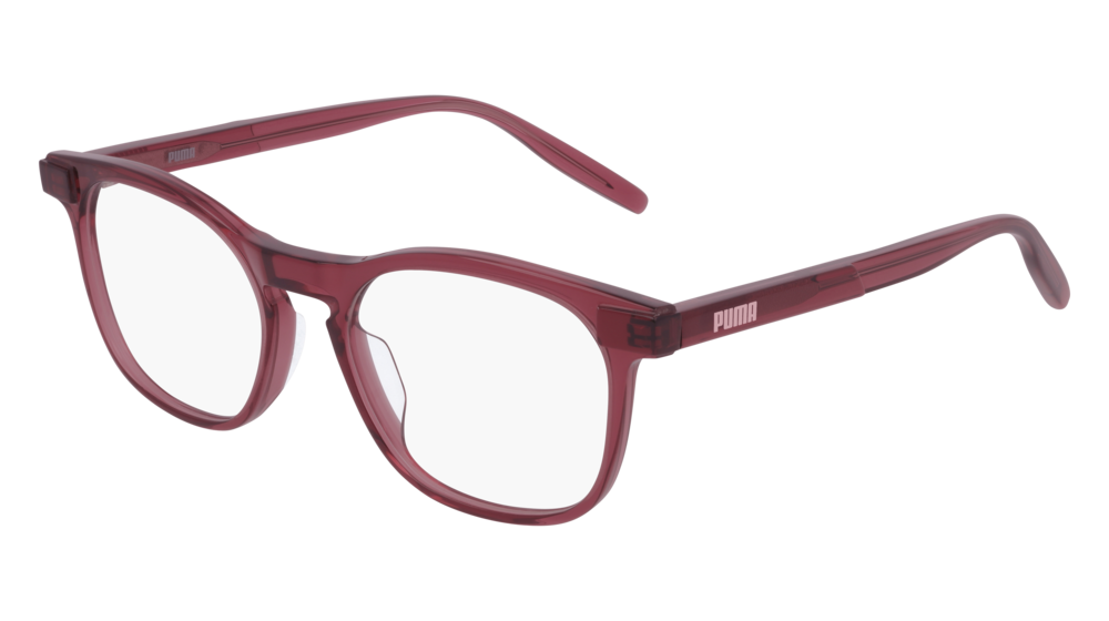 Puma Optical Frame Unisex Burgundy Burgundy Transparent