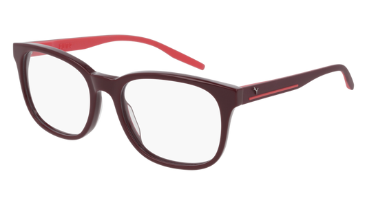 Puma Optical Frame Unisex Burgundy Burgundy Transparent