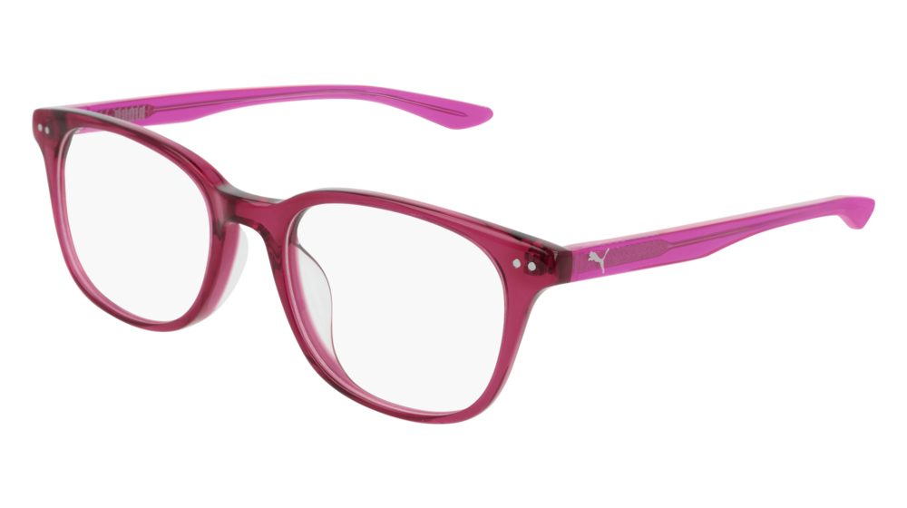 Puma Optical Frame Unisex Burgundy Fuchsia Transparent