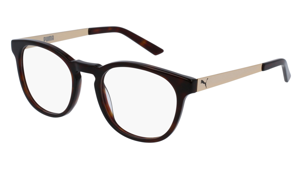 Puma Optical Frame Unisex Havana Gold Transparent