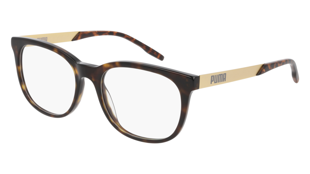 Puma Optical Frame Unisex Havana Gold Transparent