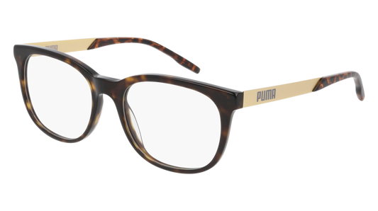 Puma Optical Frame Unisex Havana Gold Transparent