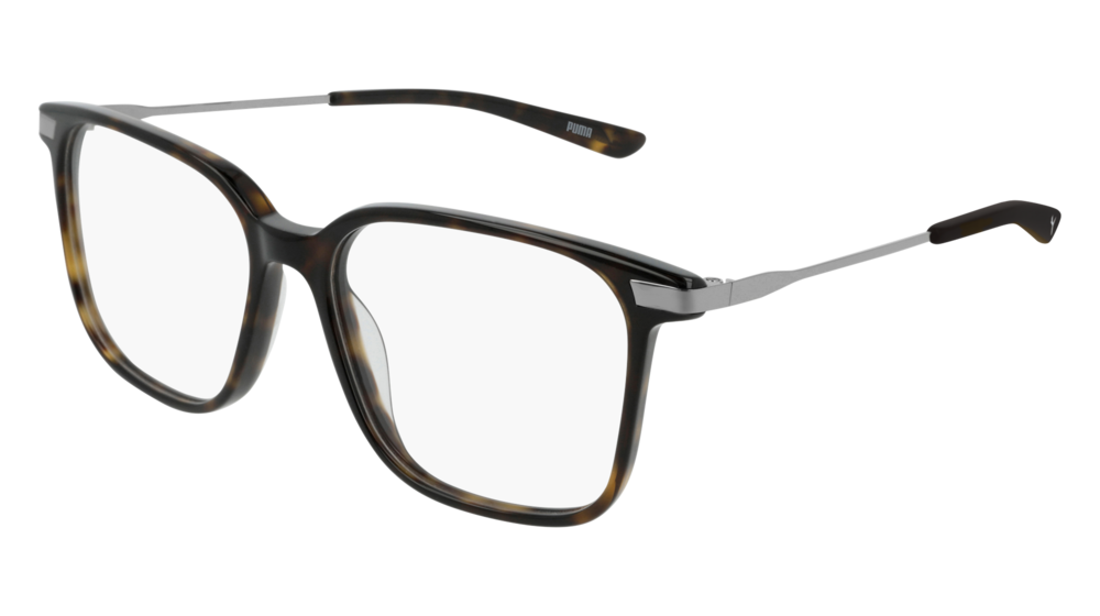 Puma Optical Frame Unisex Havana Ruthenium Transparent