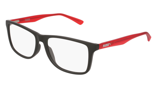 Puma Optical Frame Unisex Black Red Transparent