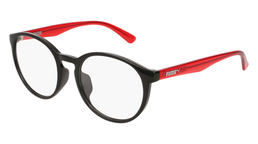 Puma Optical Frame Unisex Black Red Transparent