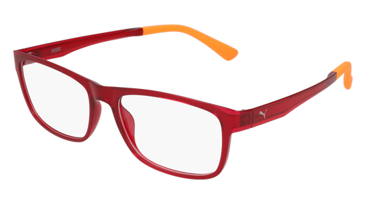 Puma Optical Frame Unisex Burgundy Burgundy Transparent