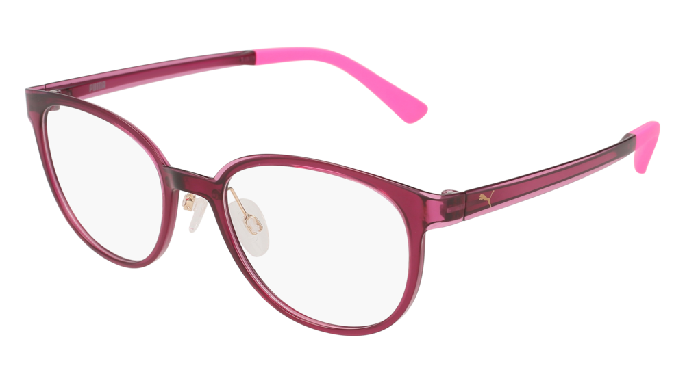 Puma Optical Frame Unisex Burgundy Burgundy Transparent