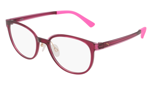 Puma Optical Frame Unisex Burgundy Burgundy Transparent