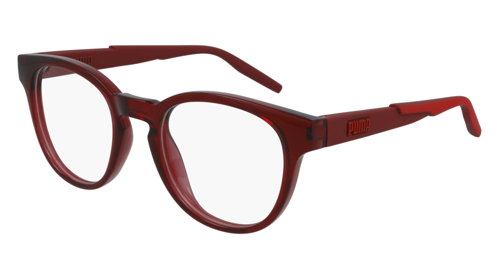 Puma Optical Frame Unisex Burgundy Burgundy Transparent