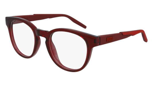 Puma Optical Frame Unisex Burgundy Burgundy Transparent