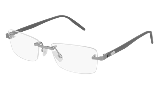 Puma Optical Frame Unisex Ruthenium Grey Transparent