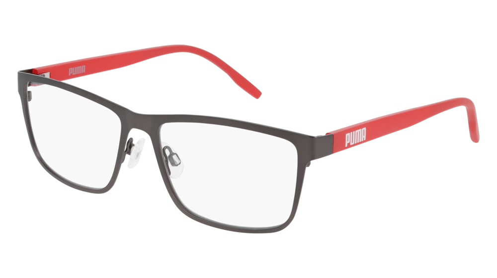 Puma Optical Frame Unisex Ruthenium Red Transparent