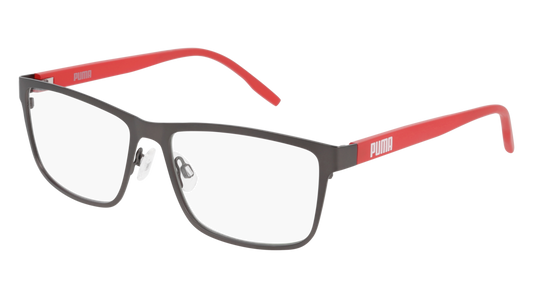 Puma Optical Frame Unisex Ruthenium Red Transparent