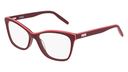 Puma Optical Frame Woman Burgundy Burgundy Transparent