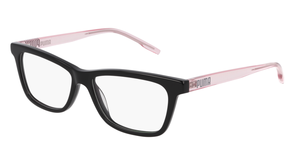 Puma Optical Frame Woman Black Pink Transparent