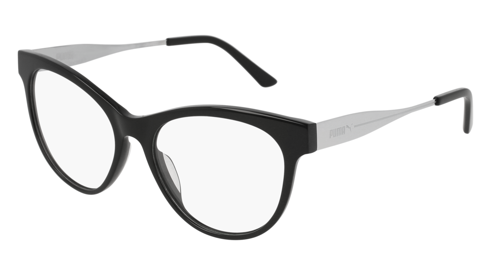 Puma Optical Frame Woman Black Silver Transparent