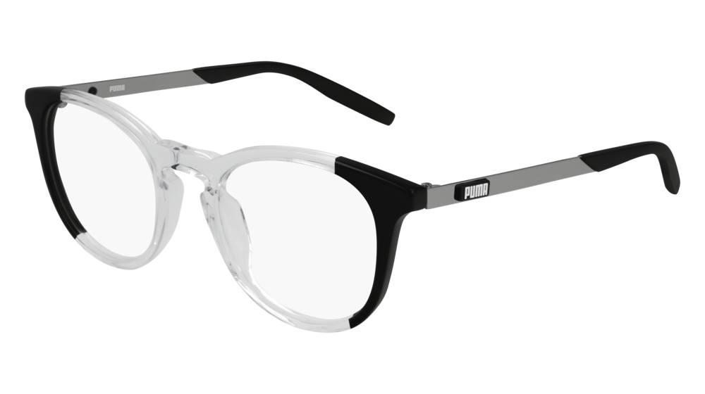 Puma Optical Frame Woman Black Silver Transparent