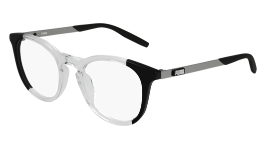 Puma Optical Frame Woman Black Silver Transparent