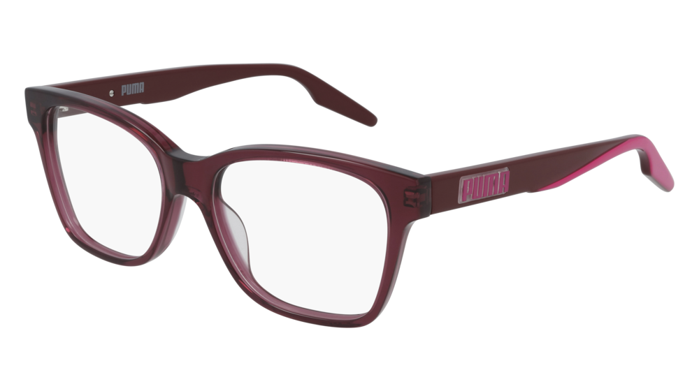 Puma Optical Frame Woman Burgundy Burgundy Transparent