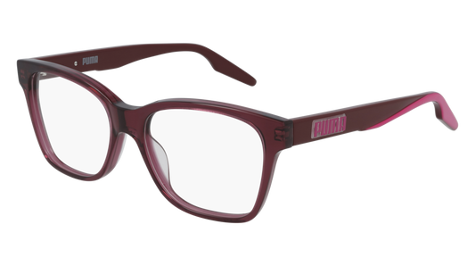 Puma Optical Frame Woman Burgundy Burgundy Transparent