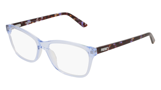 Puma Optical Frame Woman Light Blue Havana Transparent