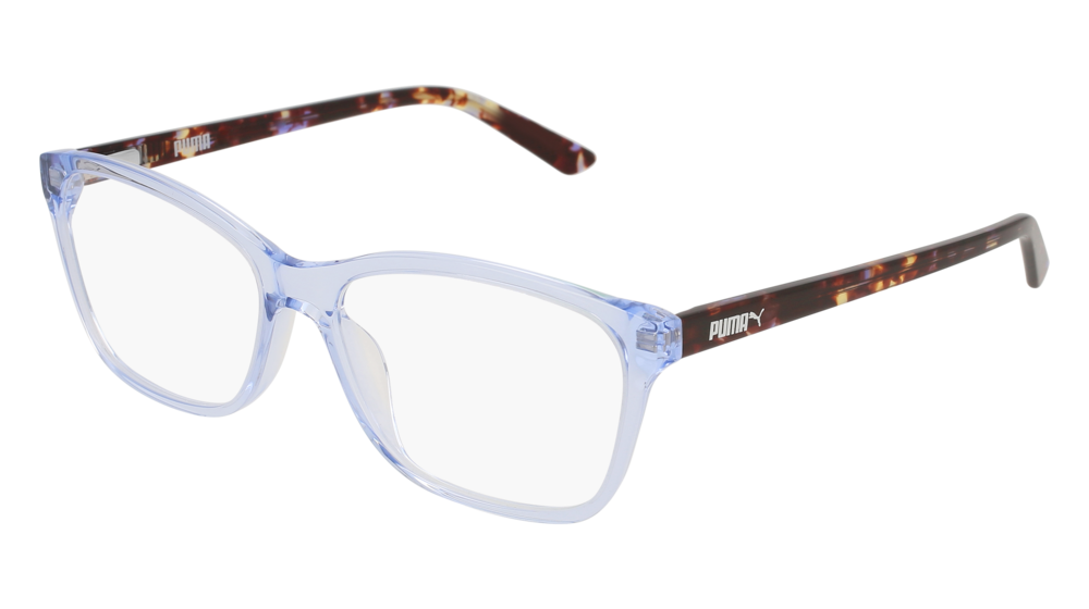 Puma Optical Frame Woman Light Blue Havana Transparent