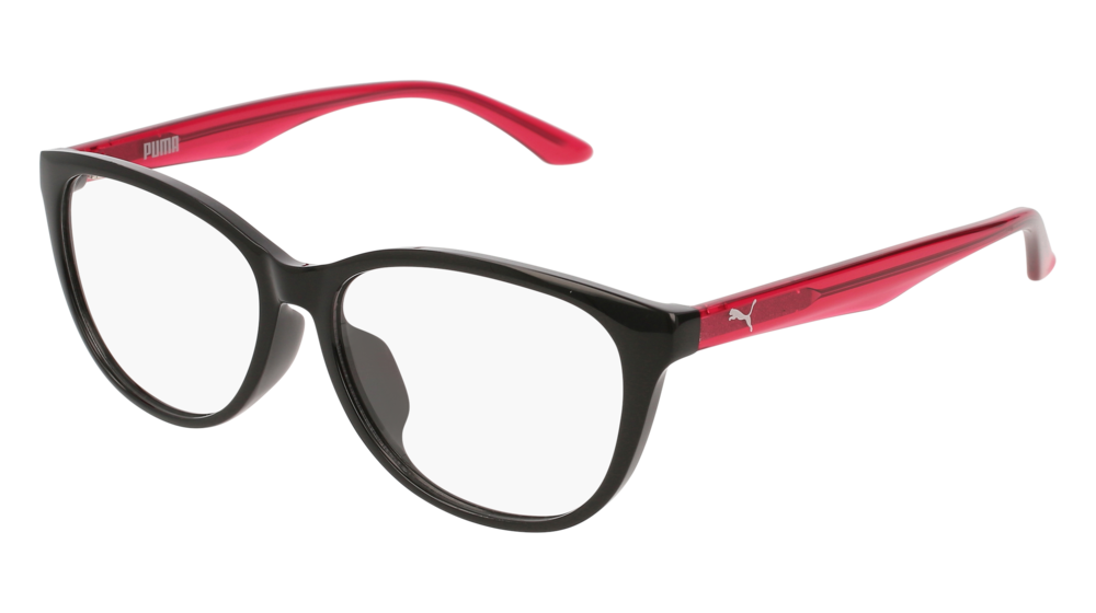 Puma Optical Frame Woman Black Pink Transparent