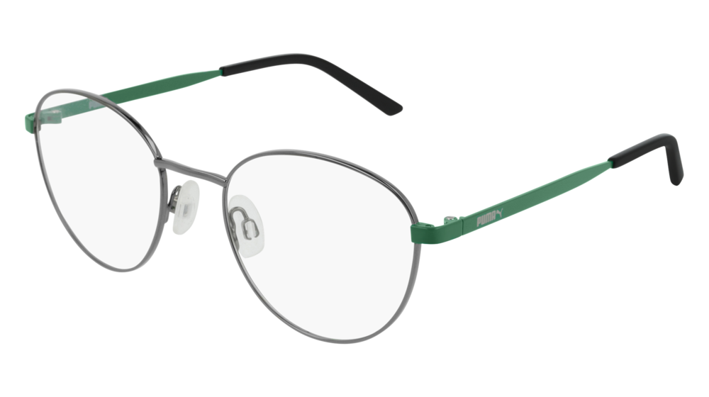 Puma Optical Frame Woman Ruthenium Green Transparent