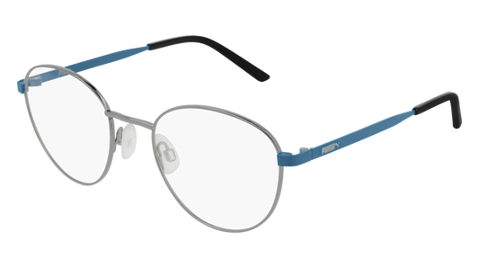 Puma Optical Frame Woman Ruthenium Light Blue Transparent