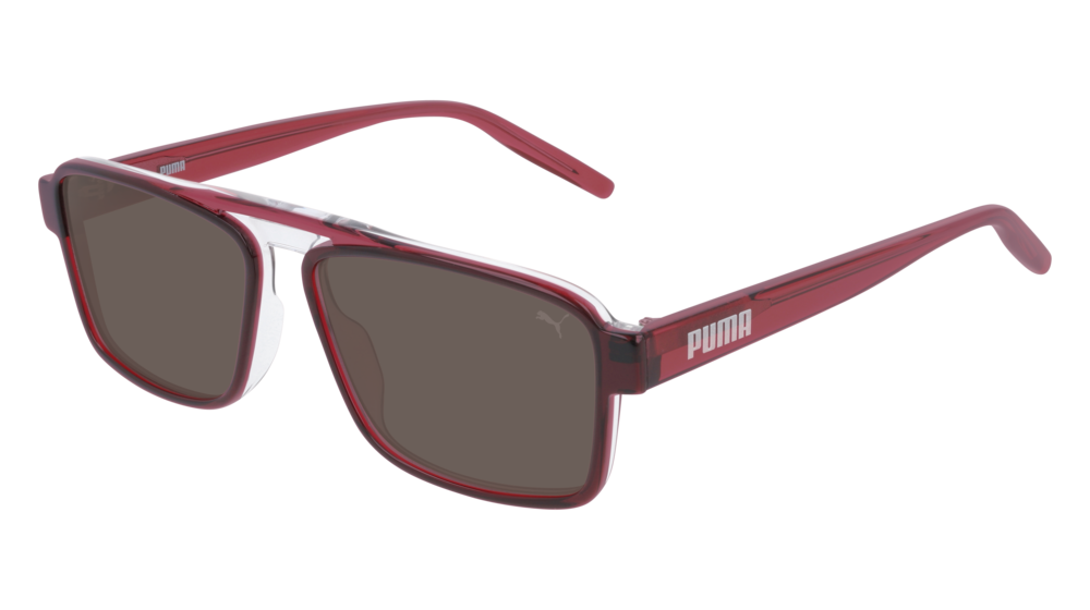 Puma Sunglass Man Grey Red Brown