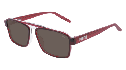 Puma Sunglass Man Grey Red Brown