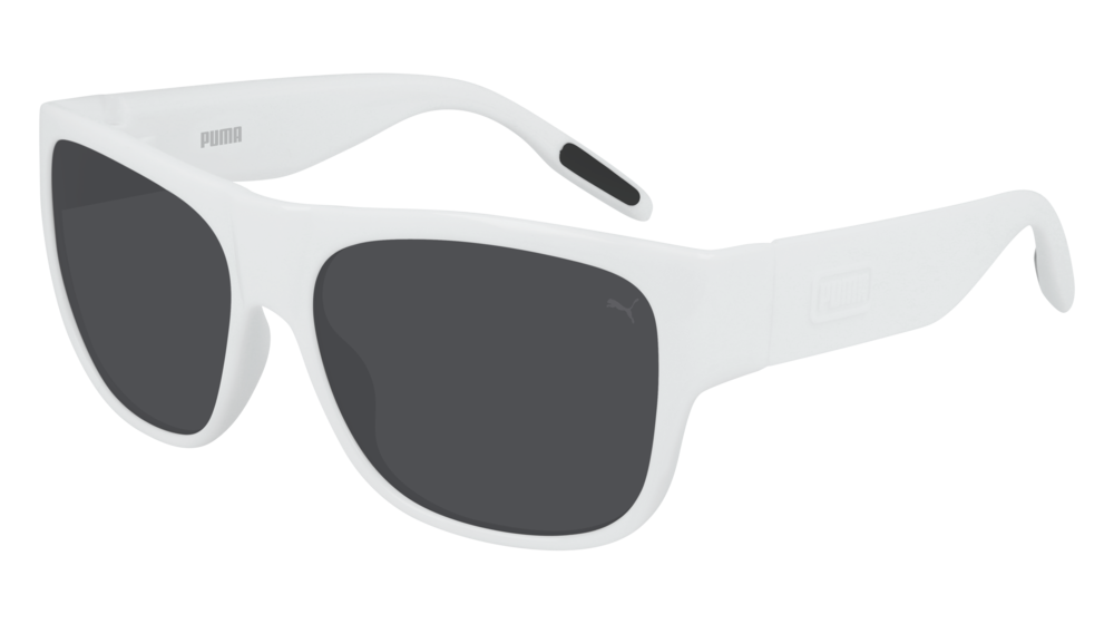 Puma Sunglass Man White White Smoke