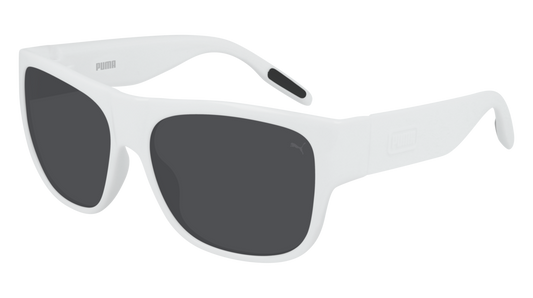 Puma Sunglass Man White White Smoke