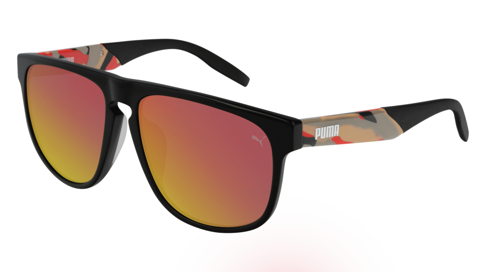 Puma Sunglass Man Black Havana Red