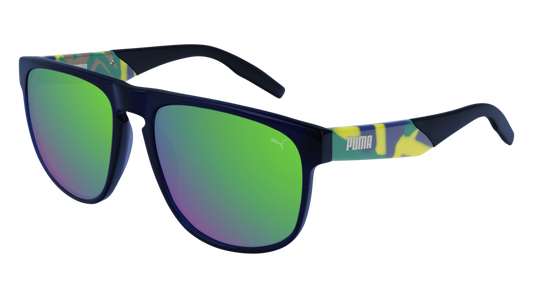 Puma Sunglass Man Blue Havana Green