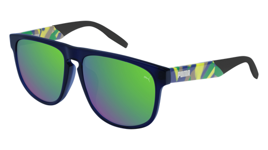 Puma Sunglass Man Blue Havana Green