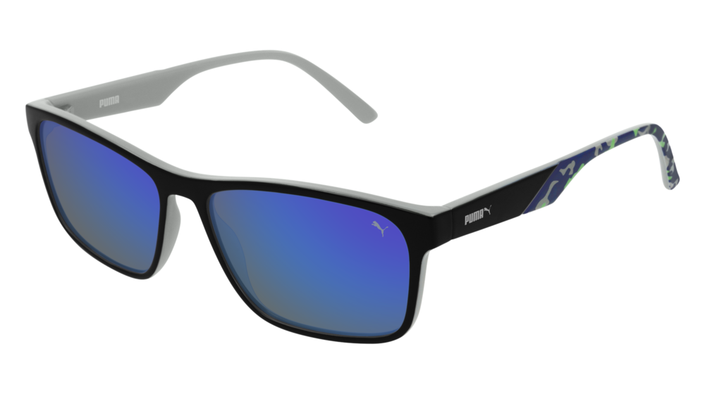 Puma Sunglass Man Black Black Blue