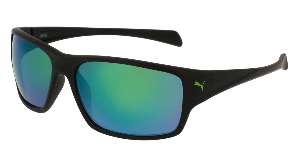 Puma Sunglass Man Black Black Green