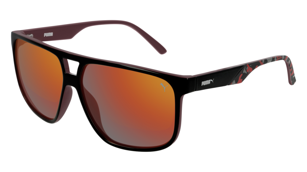 Puma Sunglass Man Black Black Red